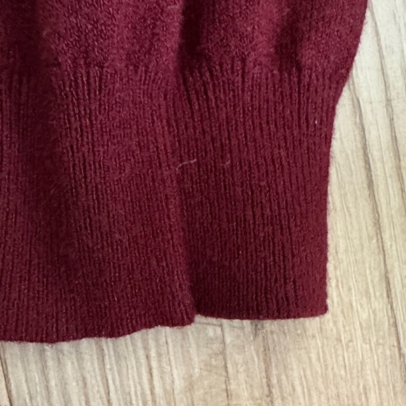 Love Ellie Elegant Maroon V-Neck Sweater with Crisscross Back medium - Picture 3 of 12